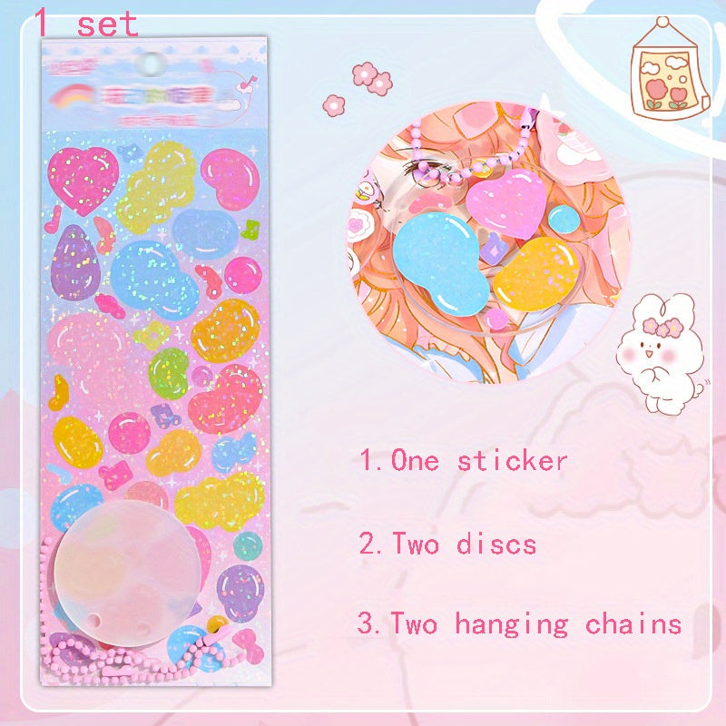 Kawaii Stickers Card Set Pocket Material Cute Card Stickers