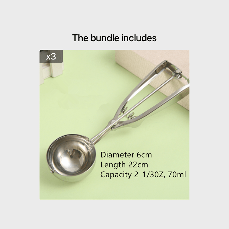 Stainless Steel Ice Cream Ball Scoop Fruit Scoop