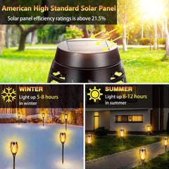 Solar Outdoor Halloween Torch Lights with Flickering Flame Effect