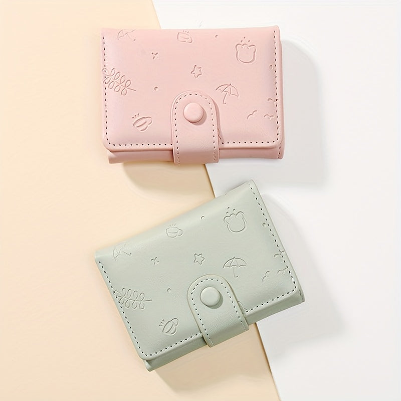 Cartoon Three Fold Short Wallet Card Holder Money Clip
