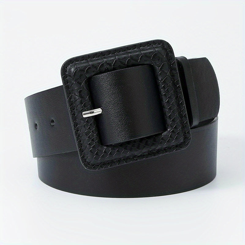 Snake Skin Pattern Buckle Belt Stylish Jeans Pants Dress Belts