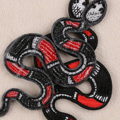 2pcs Boys Snake Embroidery DIY Patch for Clothes Backpack Hat