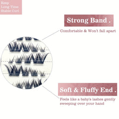 DIY 5-14mm Eyelash Clusters Reusable Faux Mink Cat Eye False Eyelashes