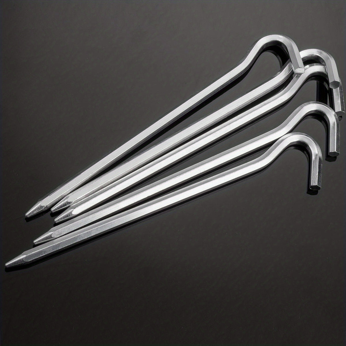 5pcs Hexagonal Aluminum Tent Pegs for Secure Camping