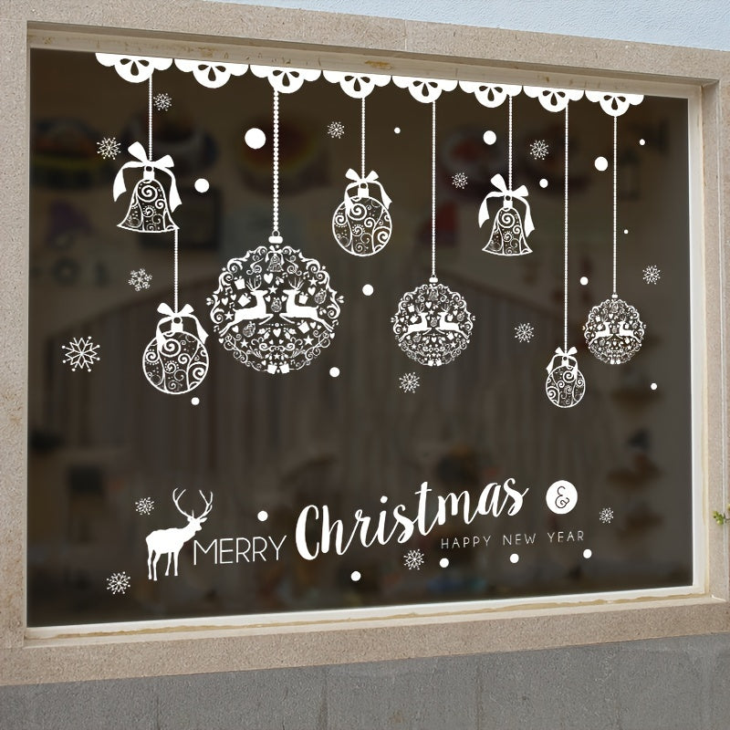 Christmas Chain Door Decals Glass Sticker Decoration For Windows