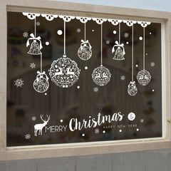 Christmas Chain Door Decals Glass Sticker Decoration For Windows