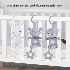 Animal Shape Wind Chimes Grasping Toy 0-3 Elephants Rabbits Foxes Holiday Gift