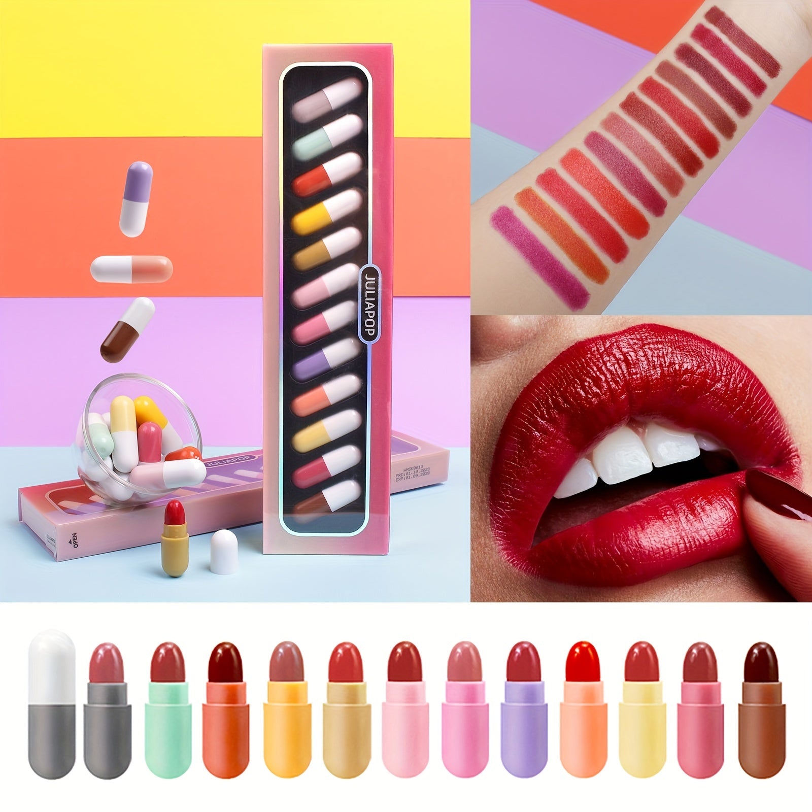 12 Colors Matte Waterproof Mini Lipstick Set for Women