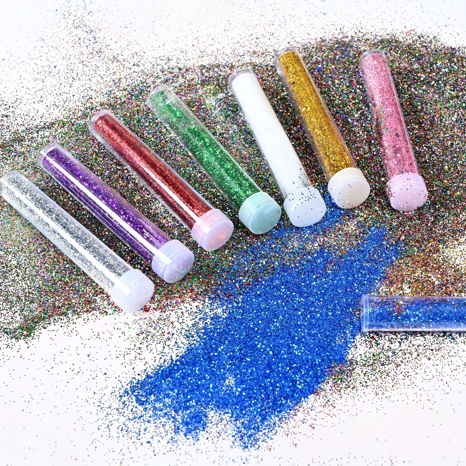 12 Colors Glitter Sequins Christmas Holiday Decoration Set