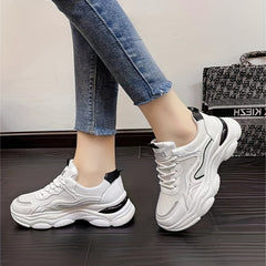 Women's Mesh Breathable Chunky Sneakers Soft Bottom Running Shoes