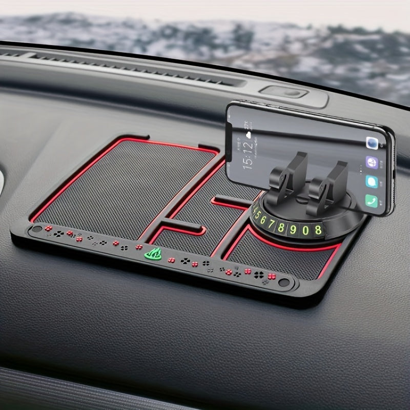 Car Anti skid Pad Mobile Phone Holder Storage Number Plate Multifunctional