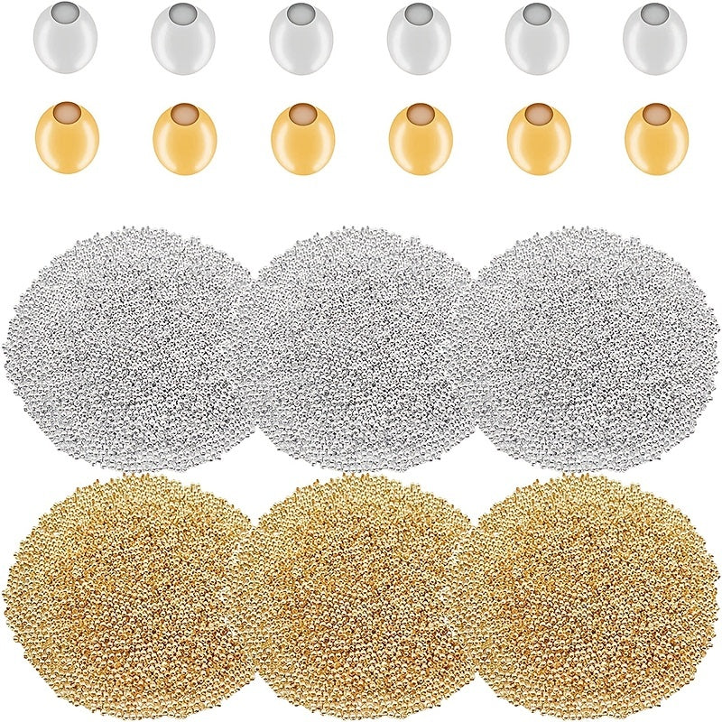 300pcs 2mm Metal Spacer Beads for DIY Bracelet Making