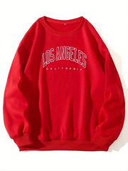 Los Angeles Preppy Sweatshirt Long Sleeve Casual Crew Neck Fall Winter Clothing