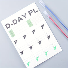 2pcs 100 Days Planner Self Discipline Learning Schedule