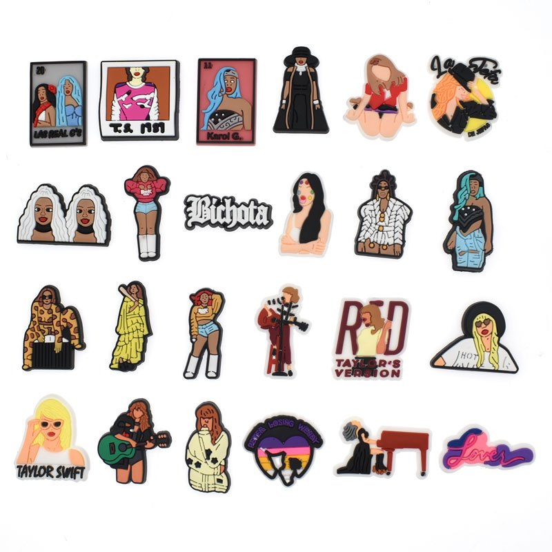 24pcs Singer Series Shoe Charms for Clogs & Slides