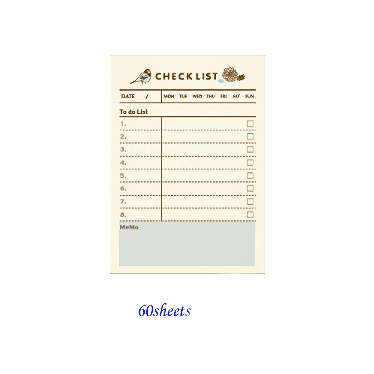 60 Sheet Portable Planner Stay Organized and On Track Daily Schedule