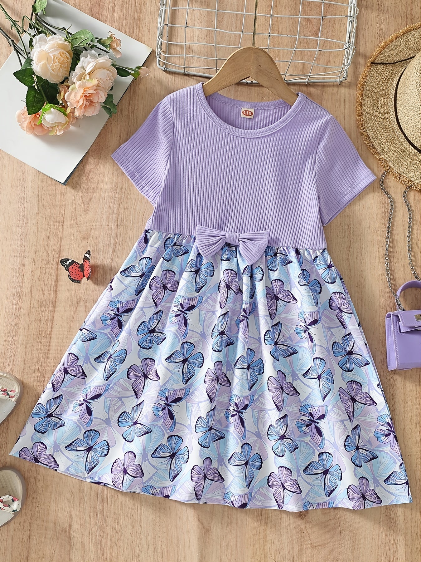 Girls Short Sleeves Princess Dress for Party Kids Summer Clothes