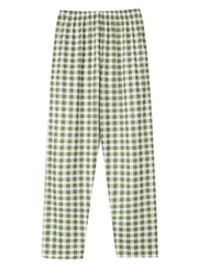 Plaid Pajama Bottoms Colorblock Comfort Loose Long Pants Women's Loungewear