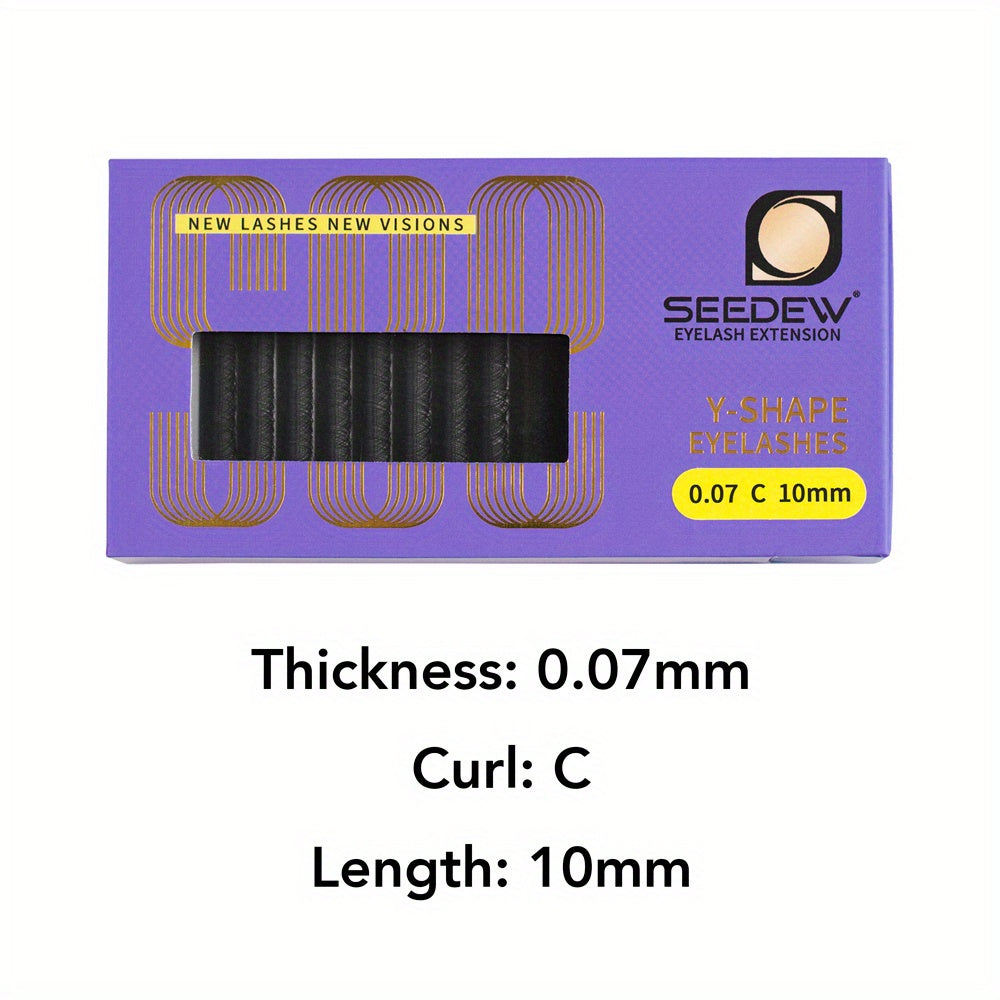YY Shape 3 Split Tips Lashes 0.07mm C D Curl