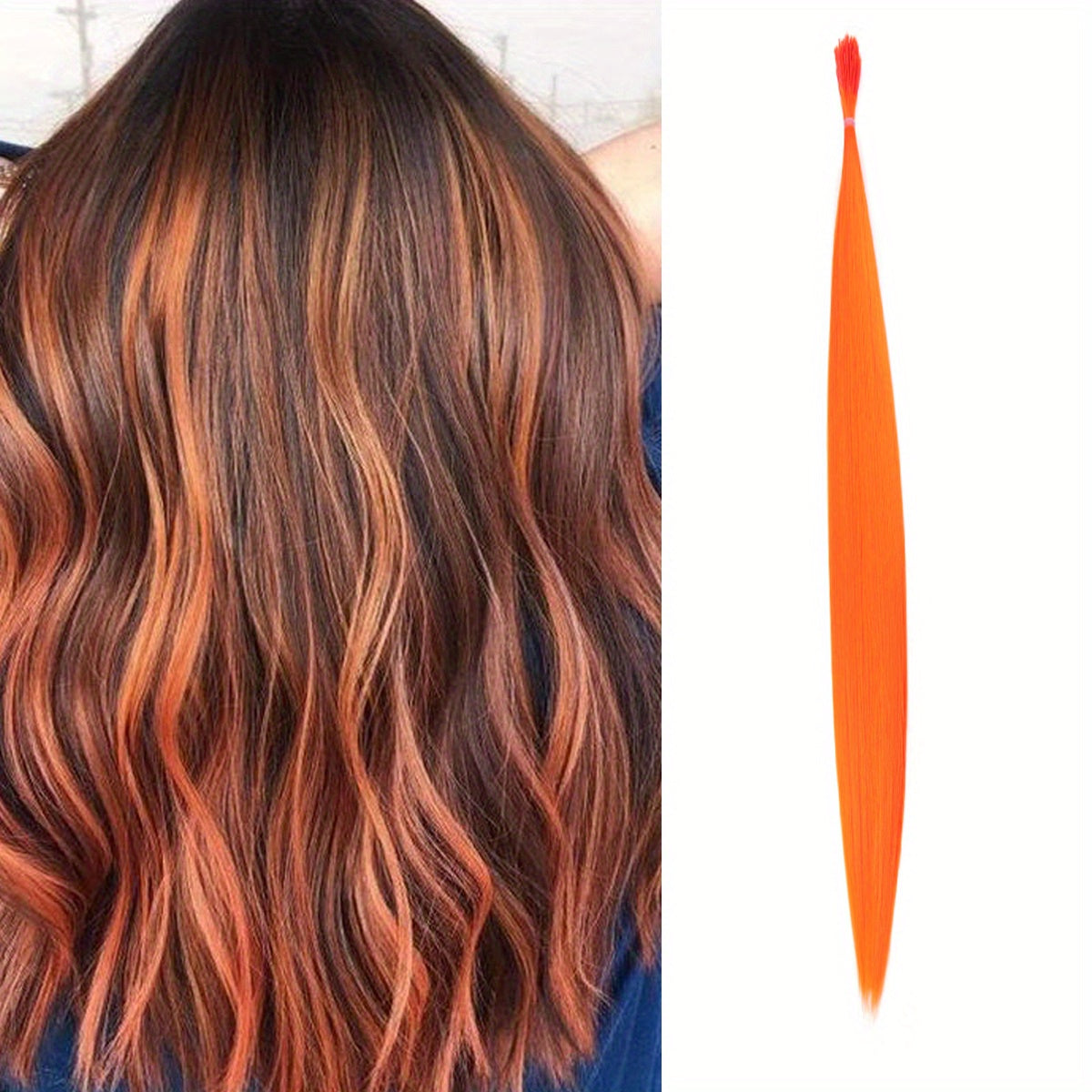 Colorful Rainbow Hair Extensions I Tip Hair Pieces for Parties and Costumes