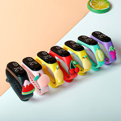 7pcs Kids Electronic Watch Fruit Paradise Pattern Mixed Gift Set