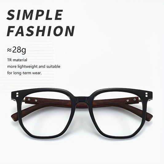Retro Square Frame Anti Light Glasses for Men and Women with Case