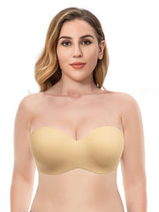  Strapless Bandeau Bra Push Up Non Padded Bralette