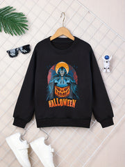 Boy's Halloween Skeleton Sweatshirt for Fall Winter