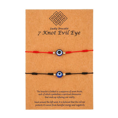 2pcs Devil Eye Knot Adjustable Bracelets