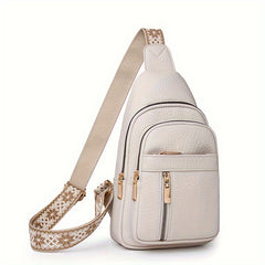 Women's Vintage Chest Bag PU Leather Crossbody Bag