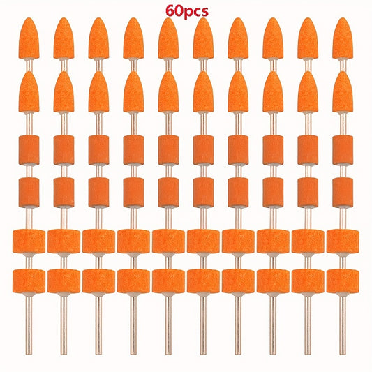 60pcs Grinding Stone Set 2" Shank Sanding Drill Bit Rotary Tool Flap Wheel