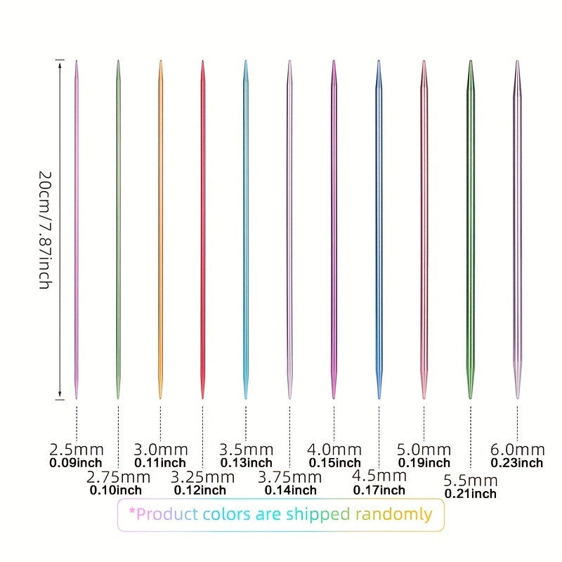 Stainless Steel DPN Set 0-3.0, Straight Sock Needle