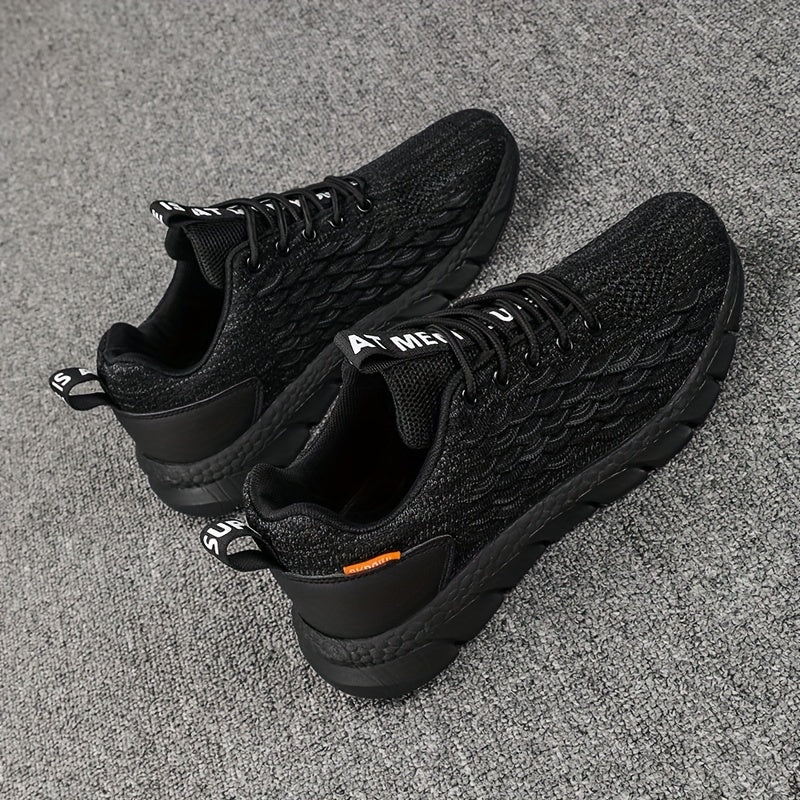Men's Knitted Walking Shoes Lightweight Comfy Casual Shoes