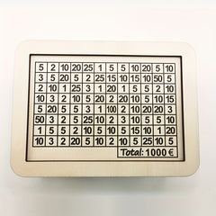 Creative Wooden Money Saving Box With 1000 500 Savings Plan Table