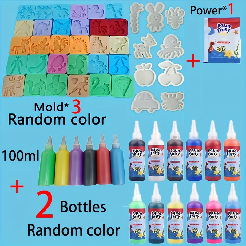 DIY Magic Water Elf Ocean Mold Set 3D Handcraft Kit Gel Toy Children's Bath