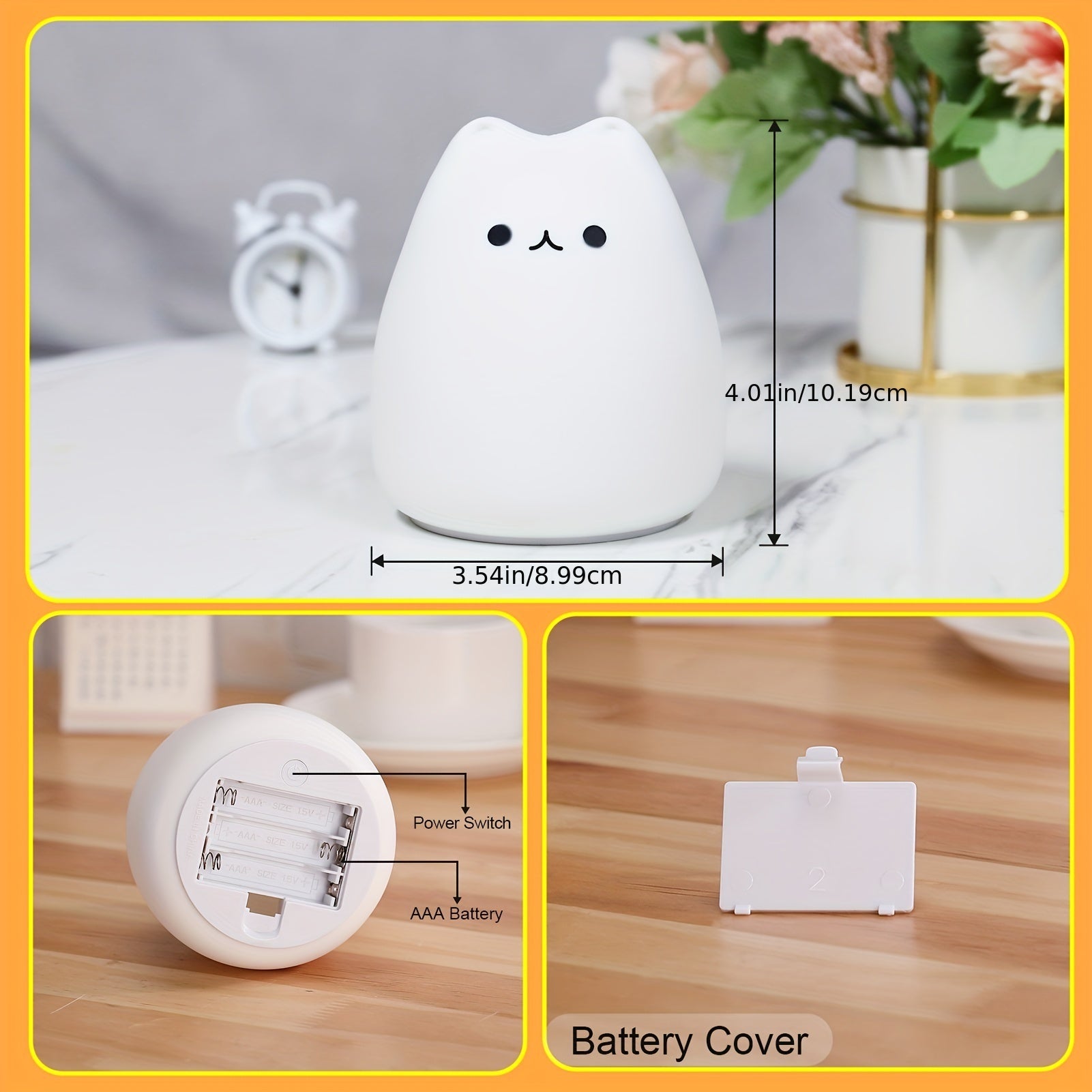 Cat Lamp Night Light For Girls Bedroom Kitty Lamp Birthday For Kids Baby Toddler