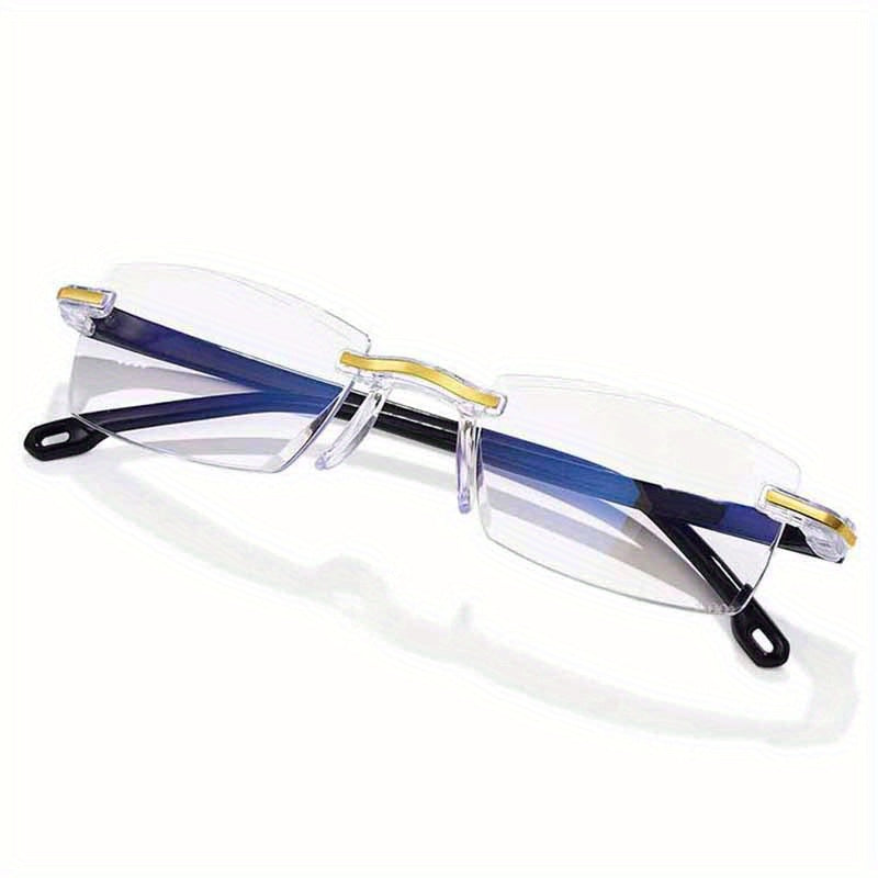 Anti Light Rimless Glasses Unisex Ultralight Intelligent Zoom Glasses