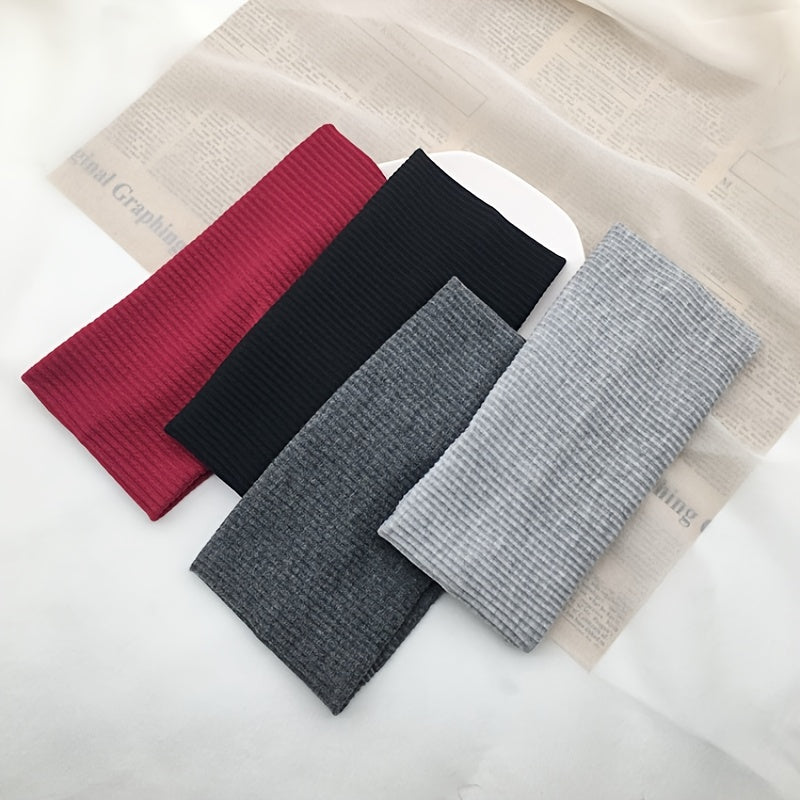 Solid Wide Knitted Headband Twisted Hair Accessories