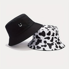 Versatile Bucket Hat With Double Sided Faces Sun Hat