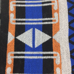 Vintage Geometric Plaid Shawl Scarf Blanket Wrap Dual Purpose Hooded Cloak