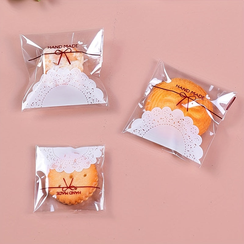 100pcs Butterfly Macaron Candy Bag Cookie Bag Flat Bag Gift Bag