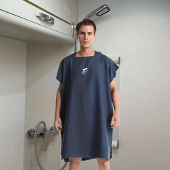 Quick Dry Microfiber RV Bath Robe Towel Poncho Nightclothes