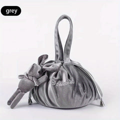 Minimalist Bunny Drawstring Bag for Travel Toiletries