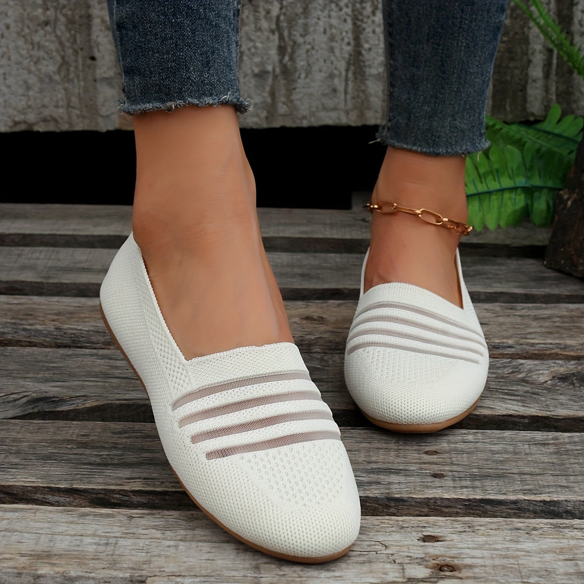 Women's Mesh Slip On Soft Sole Walking Shoes Casual Flats