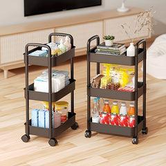 3 Tier Rolling Cart Plastics Utility Cart with Wheels