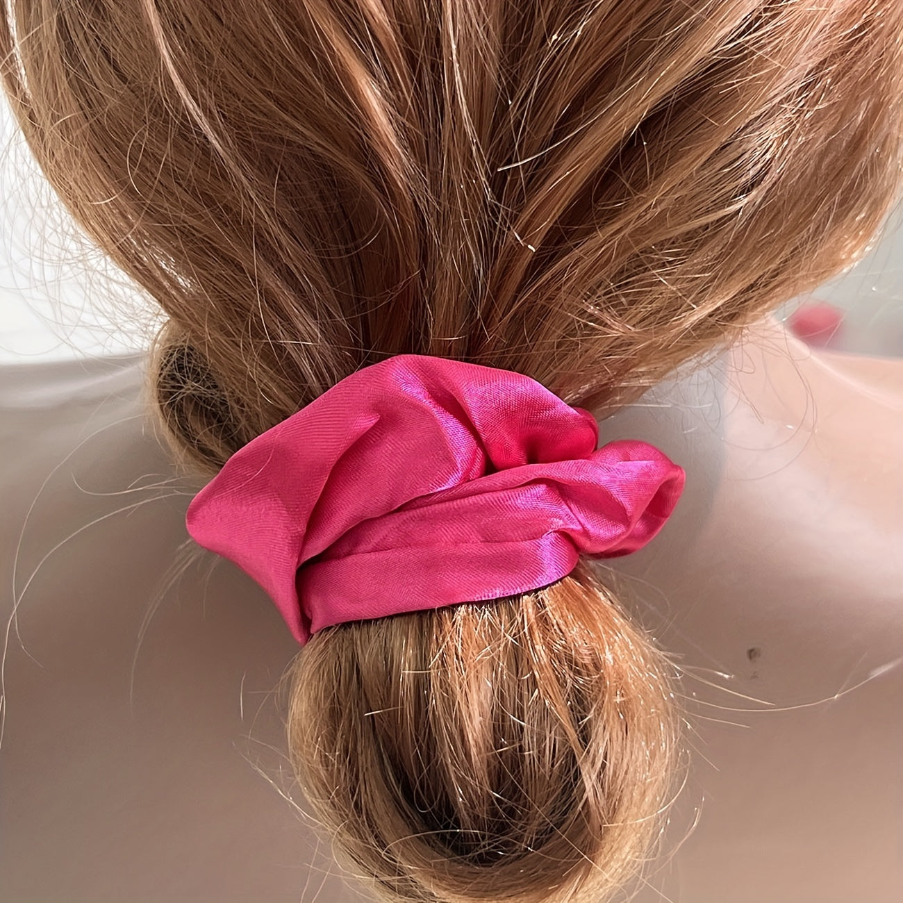 10pcs Glitter Satin Hair Tie Elastic Scrunchie Hair Rope Accessories