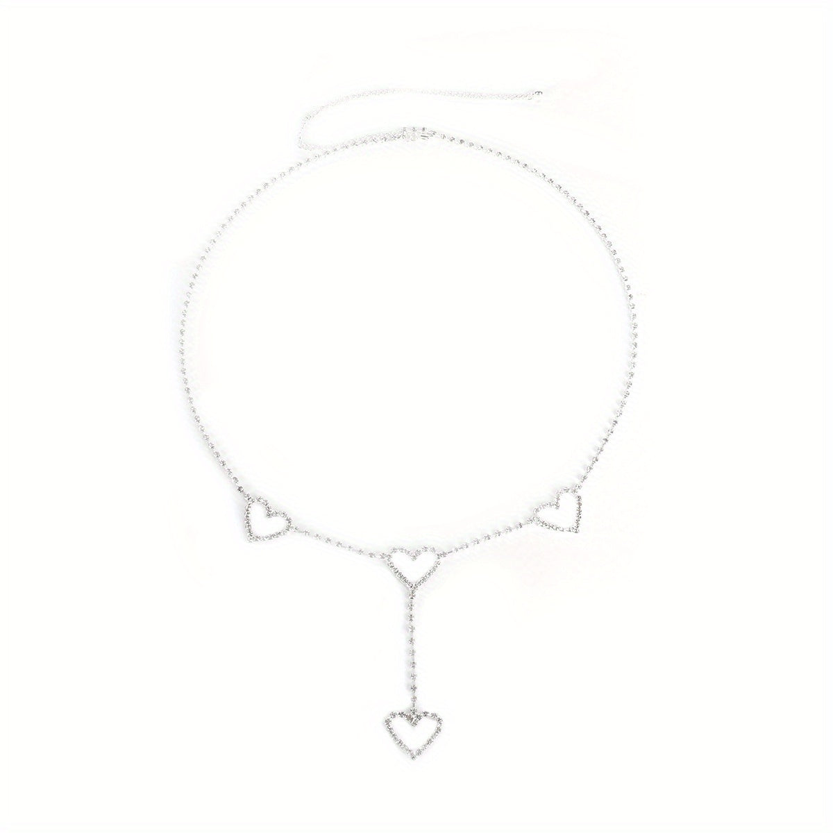 Vintage Hollow Metal Chain Rhinestone Dress Chain for Women