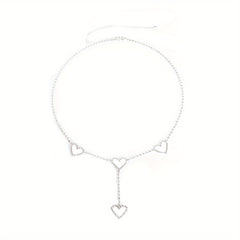 Vintage Hollow Metal Chain Rhinestone Dress Chain for Women