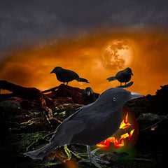 Halloween Crow Ornament Simulation Crow Animal Model Bird Scary Toys