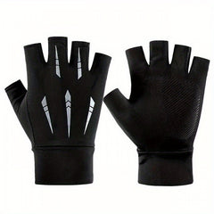 Men's Summer Sunscreen Gloves Thin Breathable Non-Slip Ice Silk